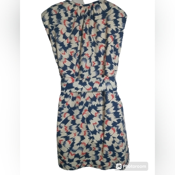 Chufy La Dolce Vita Mara Organic Cotton Multi Color Tie Neck Mini Dress … - Picture 4 of 9